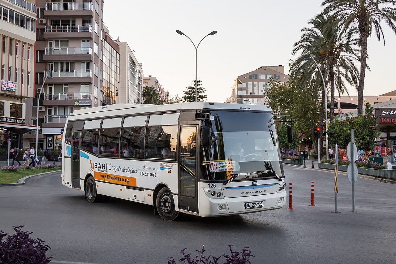 A city bus in central Antalya