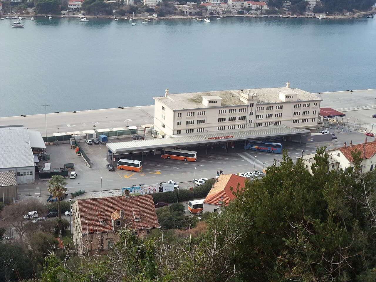 The main bus station at Gruž in Dubrovnik, the airport shuttle’s final stop