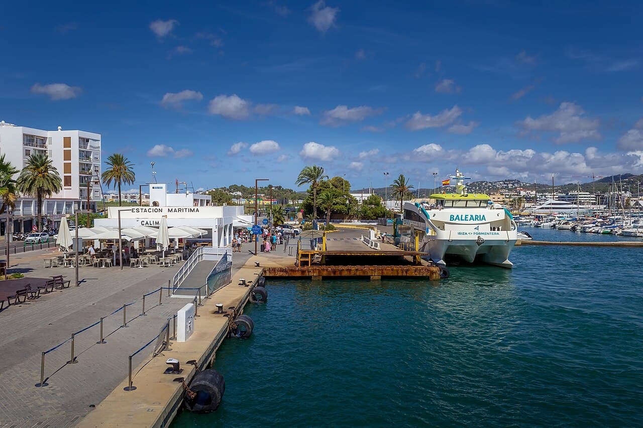 The quayside in Ibiza Town, by the terminal where the Formentera ferries berth