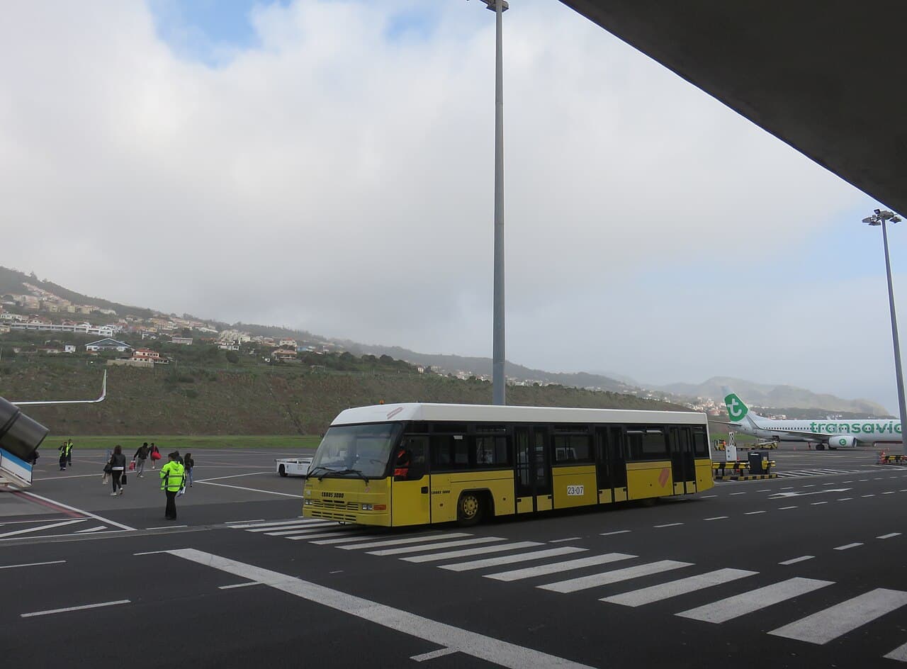 A bus at Madeira Airport
