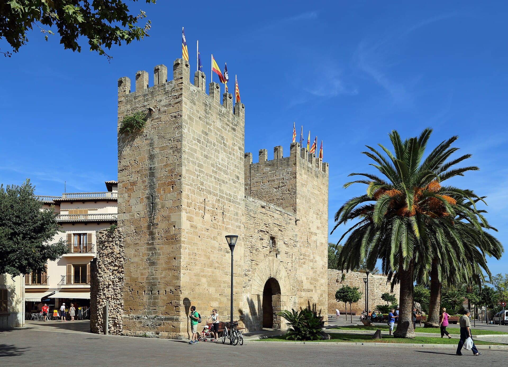 The medieval Porta des Moll gate in the walls of Alcúdia’s old town