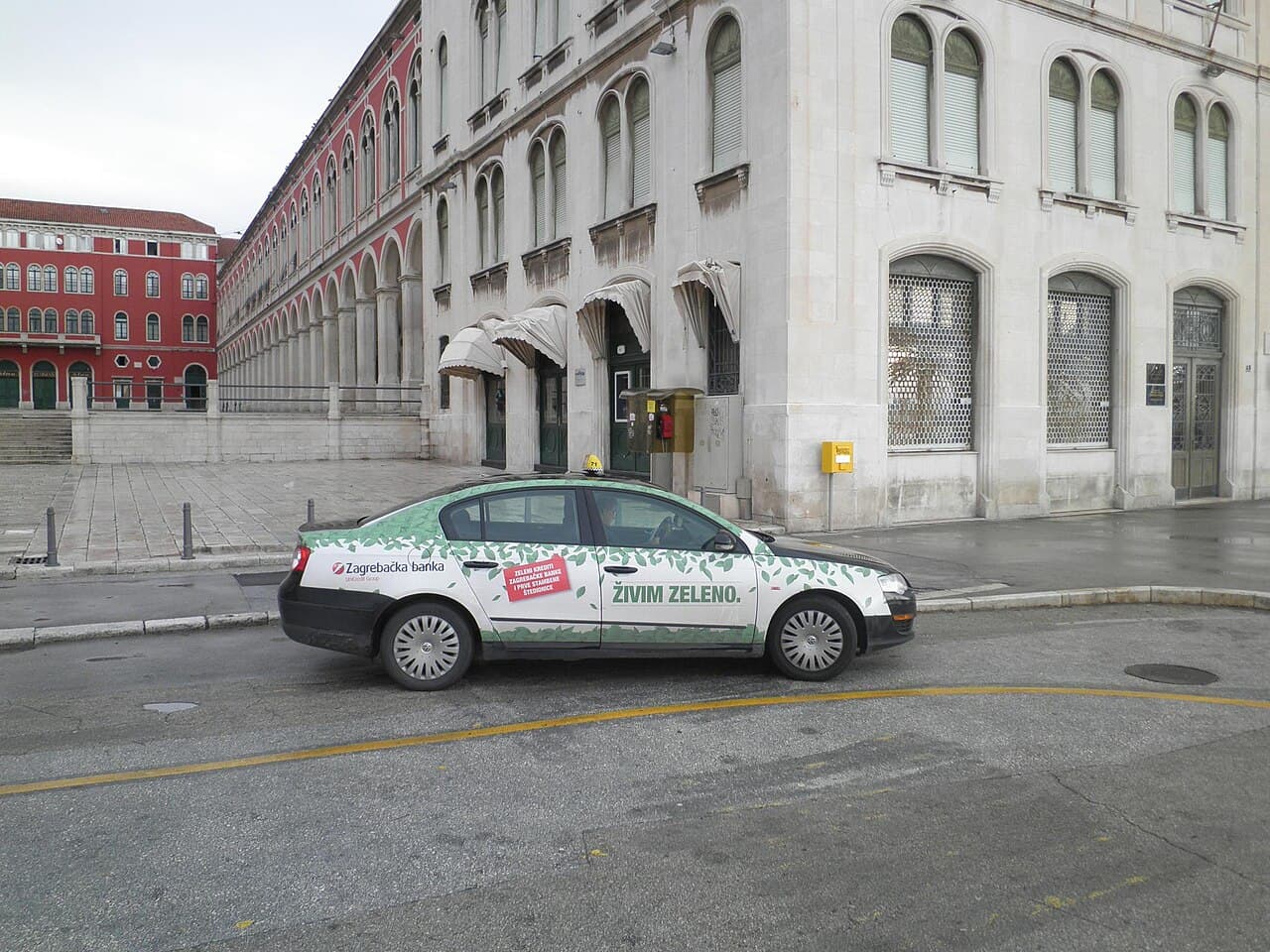 A taxi by the Prokurative square in Split